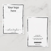 ロゴジュエリーネックレスイヤリングディスプレイカード 名刺 (正面/裏面)