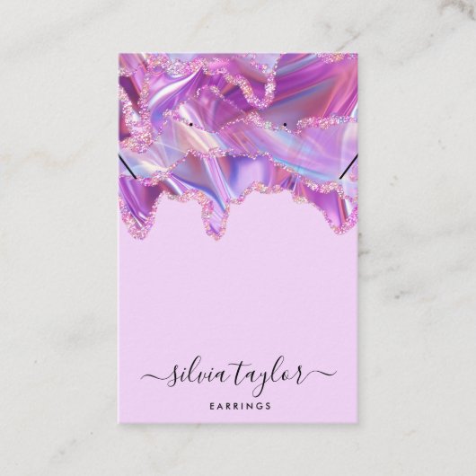 ロゴジュエリーネックレスイヤリングディスプレイカード 名刺 (正面)