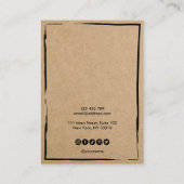 ロゴジュエリーネックレスイヤリングディスプレイカード 名刺 (裏面)