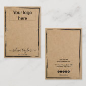 ロゴジュエリーネックレスイヤリングディスプレイカード 名刺 (正面/裏面)