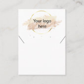 ロゴジュエリーネックレスイヤリングディスプレイカード 名刺 (正面)