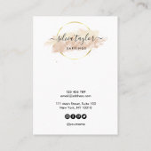 ロゴジュエリーネックレスイヤリングディスプレイカード 名刺 (裏面)