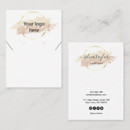 ロゴジュエリーネックレスイヤリングディスプレイカード 名刺