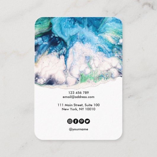 ロゴジュエリーネックレスイヤリングディスプレイカード 名刺 (裏面)