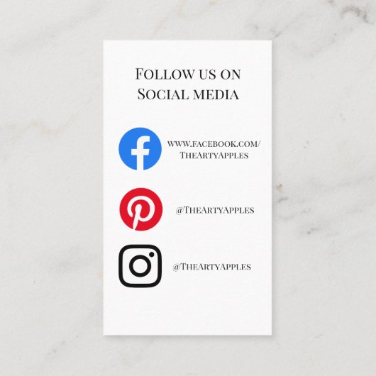 ロゴジュエリー気にカードの追加 名刺 (裏面)