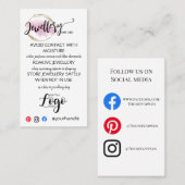 ロゴジュエリー気にカードの追加 名刺 (正面/裏面)