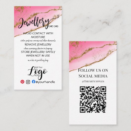 ロゴジュエリー気にカードの追加 名刺 (正面/裏面)