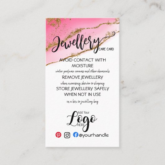 ロゴジュエリー気にカードの追加 名刺 (正面)