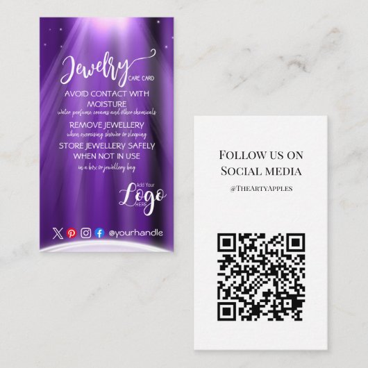 ロゴジュエリー気にカードの追加 名刺 (正面/裏面)