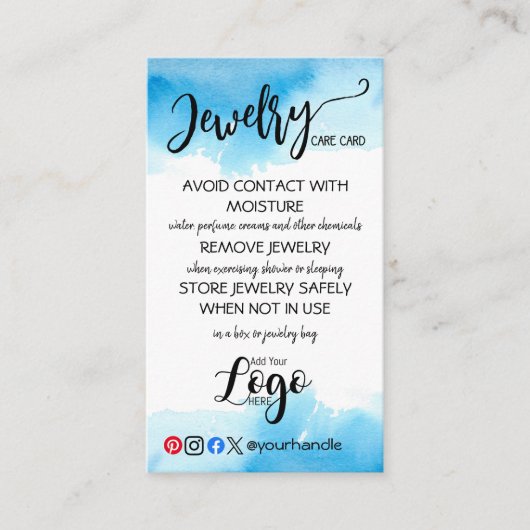 ロゴジュエリー気にカードの追加 名刺 (正面)