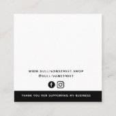 ロゴジュエリー表示カードの追加 コーリングカード (裏面)