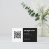 ロゴスキャン可能なQRコードウェブサイトソーシャルメディアアイコン 名刺 (スタンド正面)