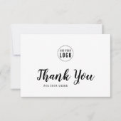 ロゴスクリプトとタイプライターのサンキューカードの追加 サンキューカード (正面)