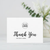 ロゴスクリプトとタイプライターのサンキューカードの追加 サンキューカード (スタンド正面)