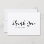 ロゴスクリプトとタイプライターの追加Kraftありがとう サンキューカード (正面)