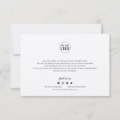 ロゴスクリプトとタイプライターの追加Kraftありがとう サンキューカード (裏面)