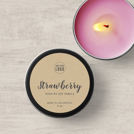 ロゴスクリプトとタイプライターのKraft製品ラベルの追加 ラウンドシール