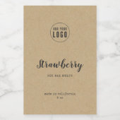 ロゴスクリプトとタイプライターのKraft製品ラベルの追加 ワインラベル (シングルラベル)