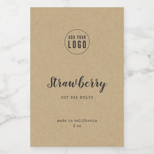 ロゴスクリプトとタイプライターのKraft製品ラベルの追加 ワインラベル (シングルラベル)