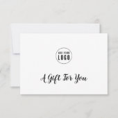 ロゴスクリプトとタイプライターギフト証明書の追加 (正面)