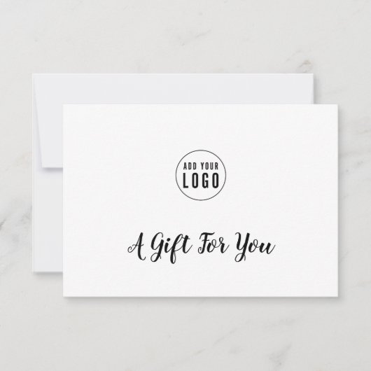 ロゴスクリプトとタイプライターギフト証明書の追加 (正面)