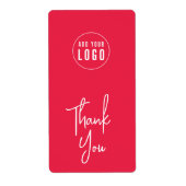 ロゴスクリプトの追加ありがとうございましたカスタムカラーパッケージング ラベル (正面)