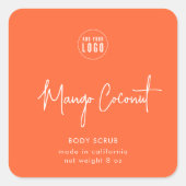 ロゴスクリプトの追加カスタムの色の最小値 スクエアシール (正面)