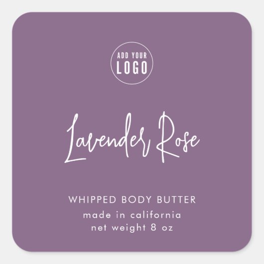 ロゴスクリプトの追加カスタムの色の最小値 スクエアシール (正面)