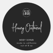 ロゴスクリプトの追加カスタムの色の最小値 ラウンドシール (正面)