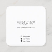 ロゴスクリプトシャンパン金ゴールドグラデーションイヤリングの追加 スクエア名刺 (裏面)