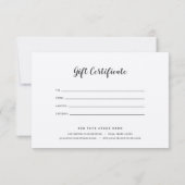 ロゴスクリプトタイプライターの追加Kraftギフト証明書 (裏面)
