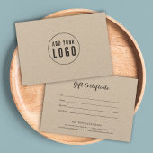 ロゴスクリプトタイプライターの追加Kraftギフト証明書