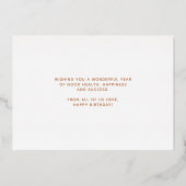 ロゴスクリプトビジネス誕生日バラ金ゴールドカード 箔招待状 (裏面)