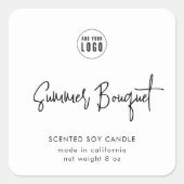 ロゴスクリプトモダンのミニマル製品ラベルの追加 スクエアシール (正面)