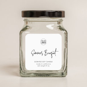 ロゴスクリプトモダンのミニマル製品ラベルの追加 スクエアシール