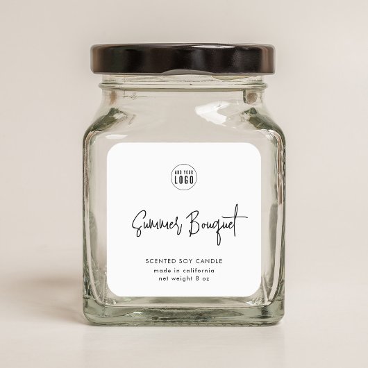 ロゴスクリプトモダンのミニマル製品ラベルの追加 スクエアシール