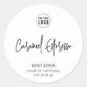 ロゴスクリプトモダンのミニマル製品ラベルの追加 ラウンドシール (正面)