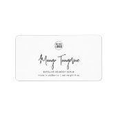 ロゴスクリプトモダンのミニマル製品ラベルの追加 ラベル (正面)