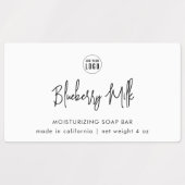 ロゴスクリプトモダンのミニマル製品ラベルの追加 ラベル (デザイン1)