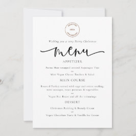 ロゴスクリプト会社クリスマスパーティーメニューカード 招待状