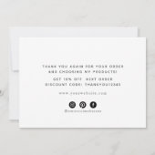 ロゴスクリプト黒ありがとう サンキューカード (裏面)