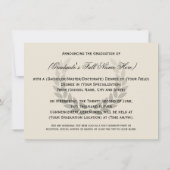 ロゴスクールまたは大学の卒業発表 招待状 (裏面)