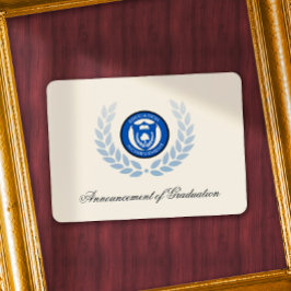 ロゴスクールまたは大学の卒業発表 招待状