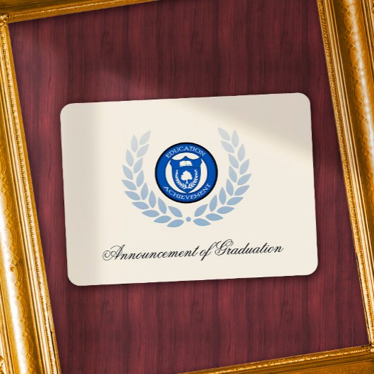 ロゴスクールまたは大学の卒業発表 招待状