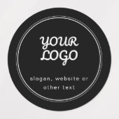ロゴスタイリッシュの黒と白の防水 ラベル (デザイン2)