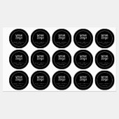 ロゴスタイリッシュの黒と白の防水 ラベル (シート)