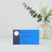 ロゴスタイリッシュアールデコブルーグリーンピーコックフェザー 名刺 (スタンド正面)