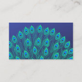 ロゴスタイリッシュアールデコブルーグリーンピーコックフェザー 名刺 (裏面)