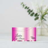 ロゴスタイリッシュガーリーと写真が入ったピンクのグラマラス 名刺 (スタンド正面)