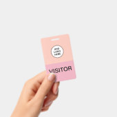 ロゴスタイリッシュテンプレート会社ビジターバッジ バッジ (手持ち)